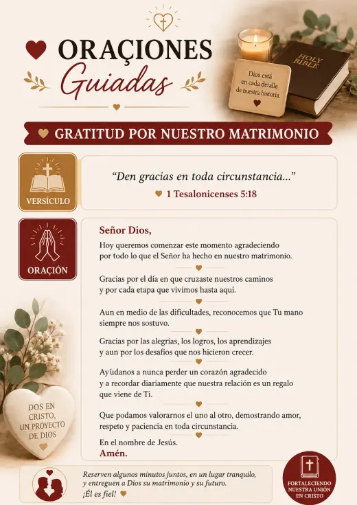 Oraciones guiadas para la pareja