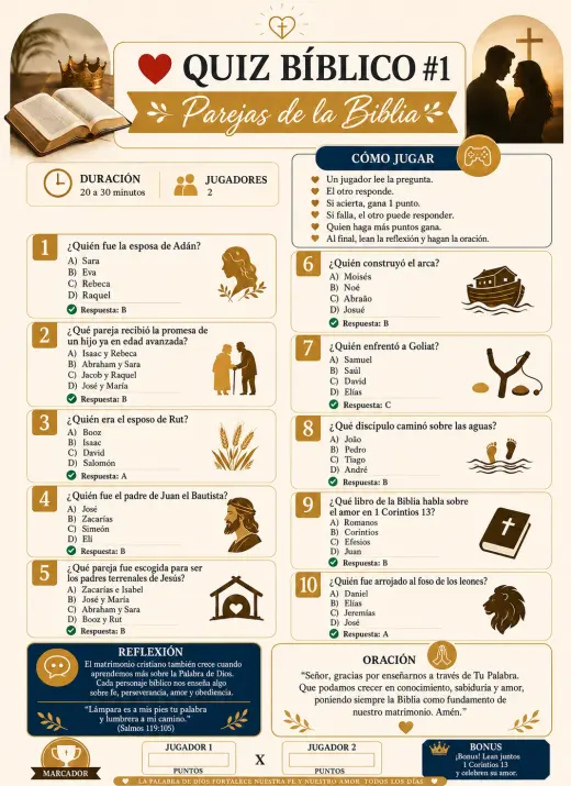 Quiz Bíblico para parejas
